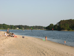 the First Landing State Park beach and water at the Narrows